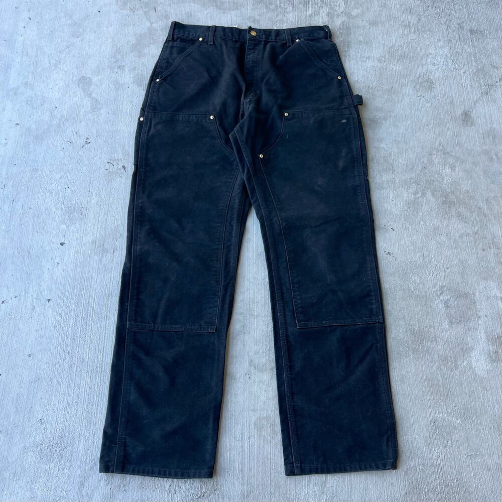 Carhartt black double knee work wear carpenter pants